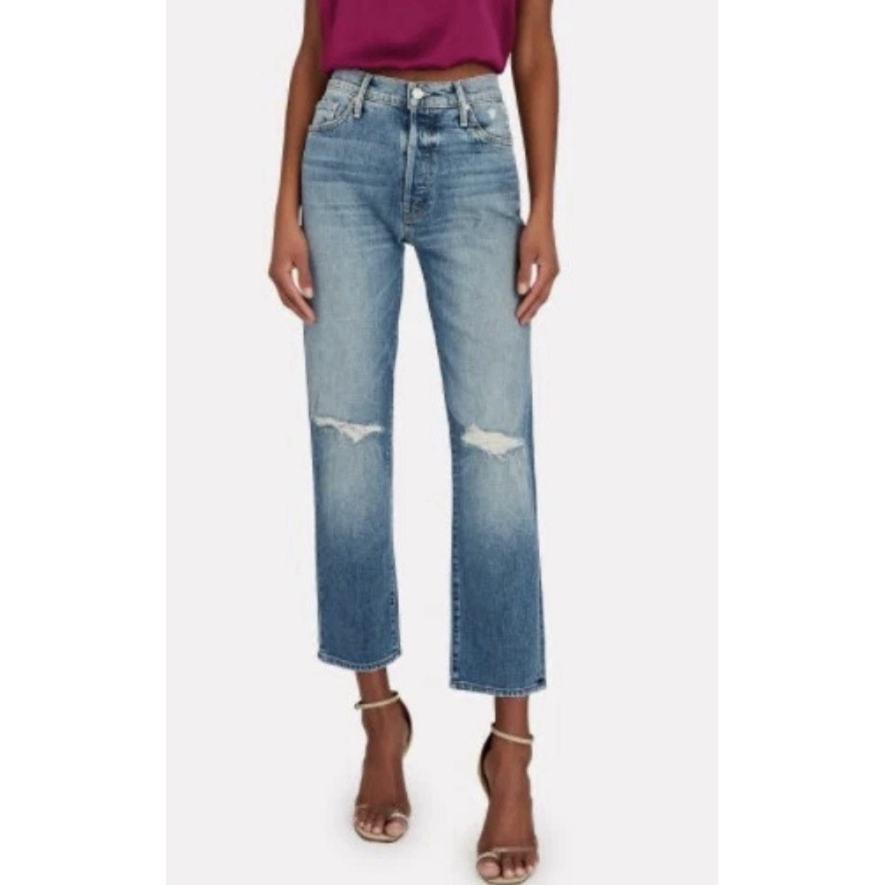 MOTHER Superior The Trickster Ankle Jeans 29 Distressed Straight 90s Grunge Y2K